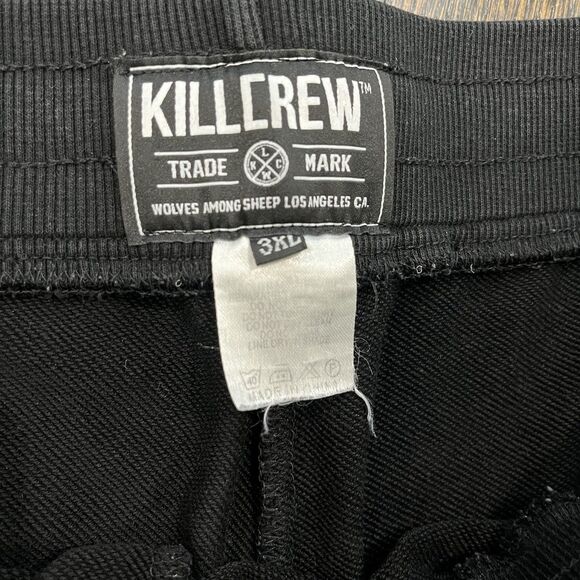 Kill Crew Sweatpants Men’s 3XL Black Red Joggers Drawstring Pockets - Picture 3 of 6